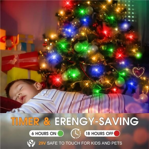 403ft 1000 LED String Lights Outdoor Christmas Lights 8Modes & Timer Fairy Light - Picture 6 of 7